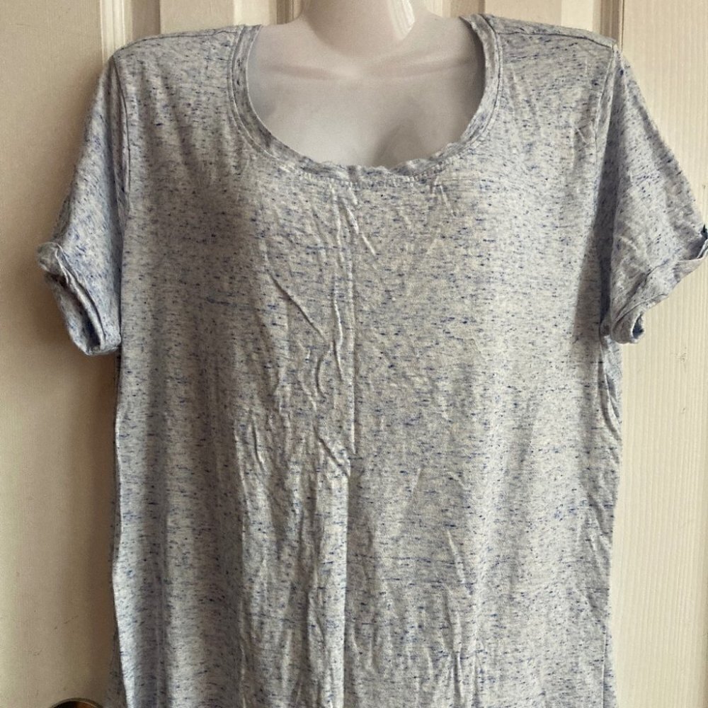 George t crew neck -shirt size Large blue/grey